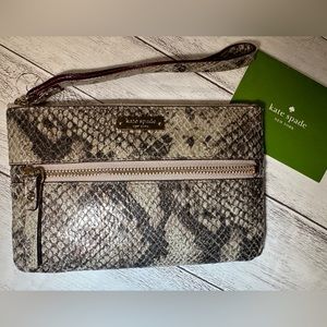 NEW Kate Spade New York Snakeskin Print Wristlet